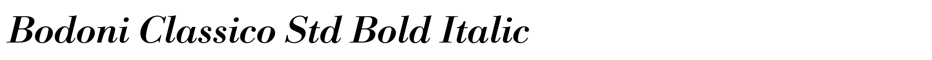 Bodoni Classico Std Bold Italic